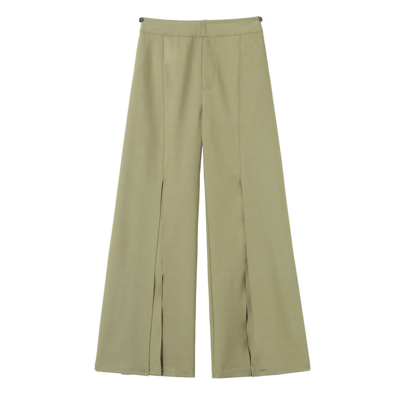 High-waisted trousers flared pants