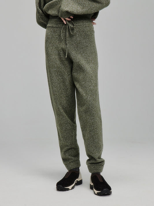 Cashmere + merino wool knitted pants