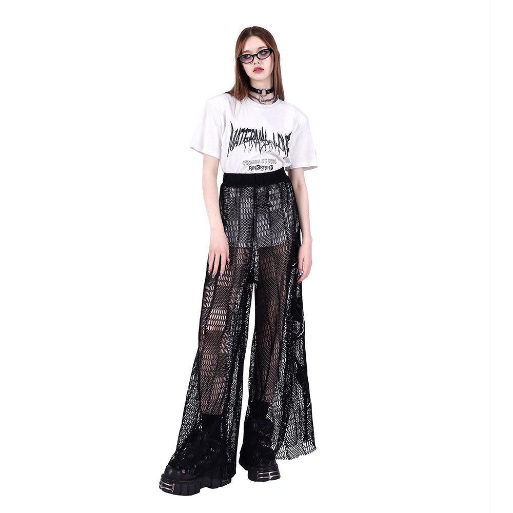 Ultra Loose Irregular Mesh Culottes