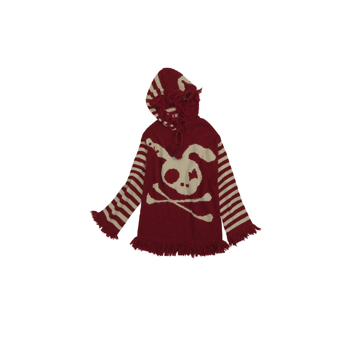 Punk street skeleton rabbit hooded top