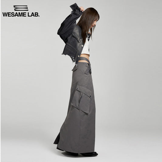 Cross Belt Design Slim Skirt